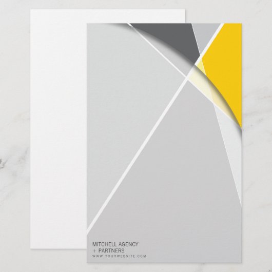 Crisiscross-geometrische patroonstijlvolle kunst briefpapier (Voorkant / Achterkant)