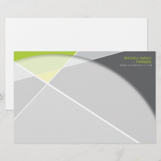 Crisiscross-geometrische patroonstijlvolle kunst briefpapier (Voorkant / Achterkant)