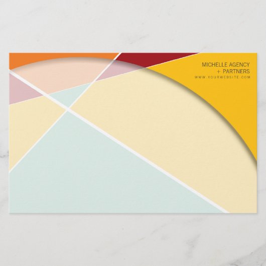 Crisiscross-geometrische patroonstijlvolle kunst briefpapier (Voorkant)