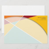 Crisiscross-geometrische patroonstijlvolle kunst briefpapier (Voorkant / Achterkant)