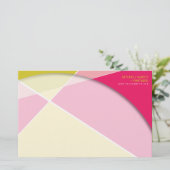 Crisiscross-geometrische patroonstijlvolle kunst briefpapier (Staand voorkant)