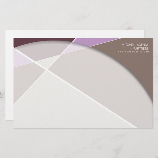 Crisiscross-geometrische patroonstijlvolle kunst briefpapier (Voorkant / Achterkant)