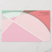 Crisiscross-geometrische patroonstijlvolle kunst briefpapier (Voorkant)