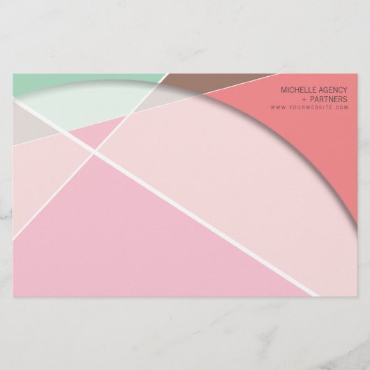 Crisiscross-geometrische patroonstijlvolle kunst briefpapier (Voorkant)