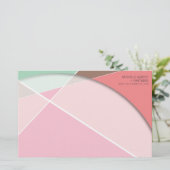 Crisiscross-geometrische patroonstijlvolle kunst briefpapier (Staand voorkant)