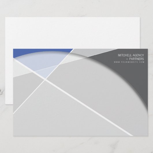 Crisiscross-geometrische patroonstijlvolle kunst briefpapier (Voorkant / Achterkant)