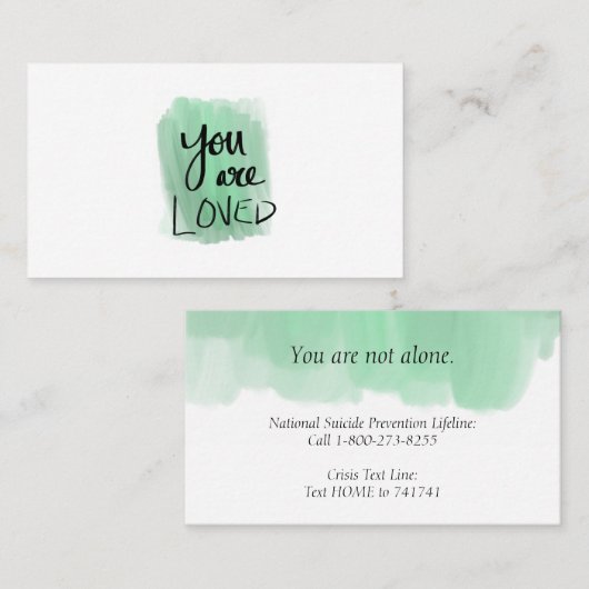 crisiskaarten visitekaartje (Voorkant / Achterkant)