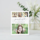 Crisiskleurig, bewerkbaar Afstuderen Briefkaart (Staand voorkant)