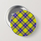 Crisiskleurig Tartanpatroon Ronde Button 7,6 Cm (Voorkant /achterkant)