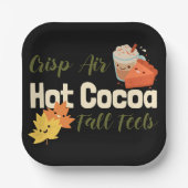 Crisp Air Hot Cacao Herfst Voelt Papieren Bordje (Voorkant)