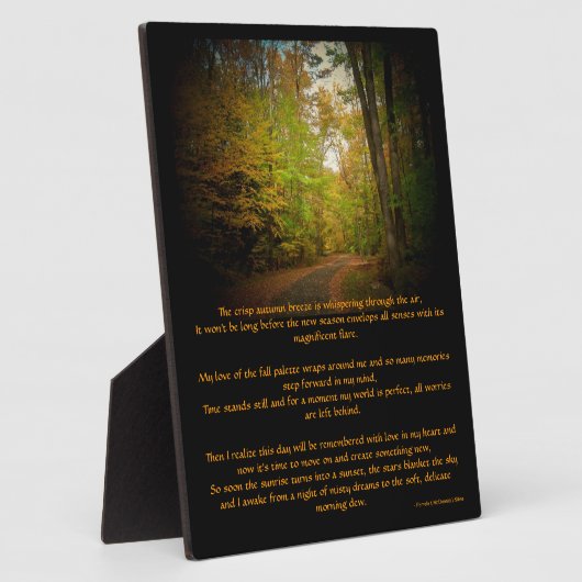 Crisp Autumn Breeze Schilderachtig gedicht Easel F Fotoplaat (Zijkant)