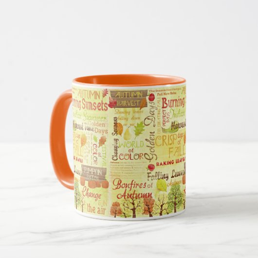 Crisp Dagen van de Herfst Herfst Thema Mok (Voorkant links)