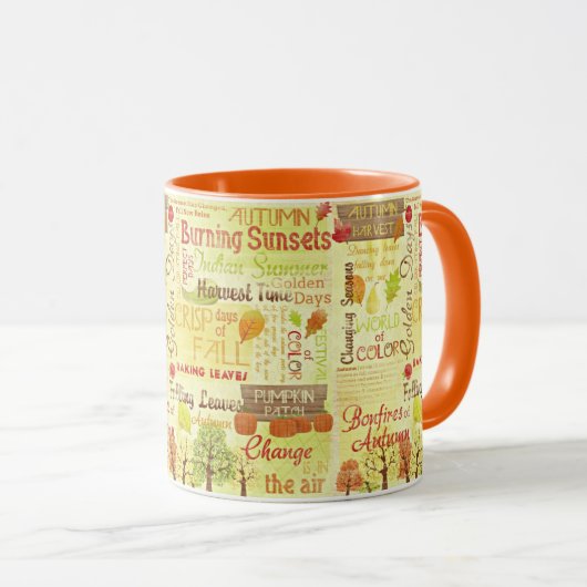 Crisp Dagen van de Herfst Herfst Thema Mok (Voorkant rechts)