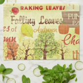 Crisp Dagen van Herfst Herfst Thema Keukenhanddoek (Gevouwen)