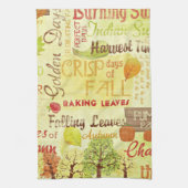 Crisp Dagen van Herfst Herfst Thema Keukenhanddoek (Verticaal)