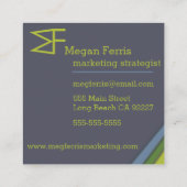 Crisp en dramatisch vierkante visitekaartje (Achterkant)