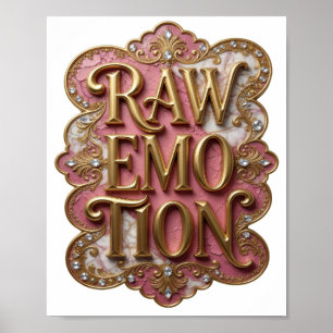 Crisp Gold RAW EMOTIE Grafisch ontwerp Poster