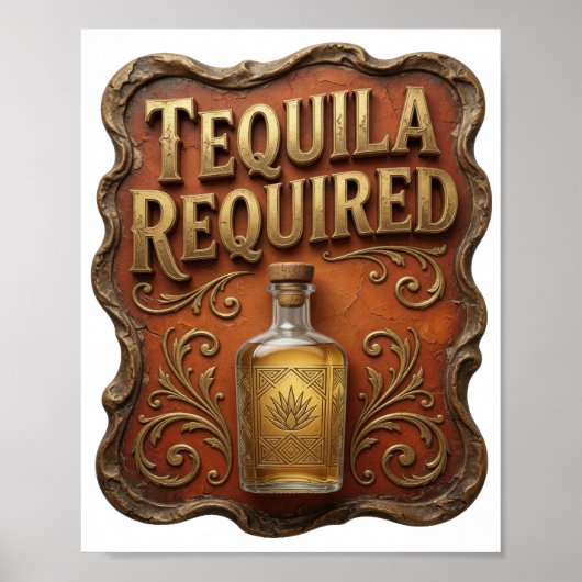 Crisp Gold TEQUILA NODIG Poster (Voorkant)