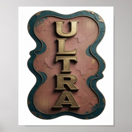 Crisp Gold ULTRA Modern Ontwerp Poster (Voorkant)