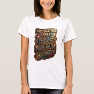 Crisp Goud MOTIVATIE NIVEAU BASISMINIMUM T-shirt