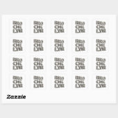 Crisp Gray BROOKLYN Stickerontwerp Vierkante Sticker (Vel)