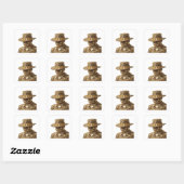 Crisp Grijs Abstract Sticker Print (Vel)