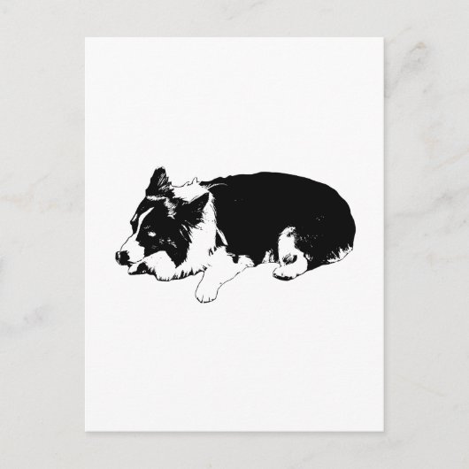 crisp hallo, corgi kalm briefkaart (Voorkant)