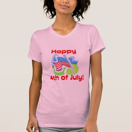 Crisp Happy 4 juli kleuren T-shirt (Voorkant)