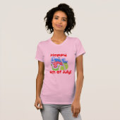 Crisp Happy 4 juli kleuren T-shirt (Voorkant volledig)