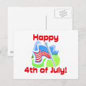 Crisp Happy 4th van juli Kleuren Briefkaart (Voorkant / Achterkant)