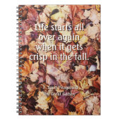 "Crisp Herfst" Fitzgerald, Gatsby, Spiral Notitieb Notitieboek (Voorkant)