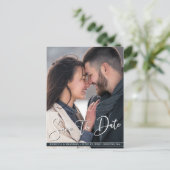 Crisp, modern en stijlvol | Save the date Briefkaart (Staand voorkant)