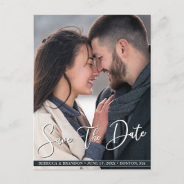 Crisp, modern en stijlvol | Save the date Briefkaart