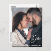 Crisp, modern en stijlvol | Save the date Briefkaart (Voorkant / Achterkant)