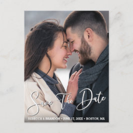 Crisp, modern en stijlvol | Save the date Briefkaart