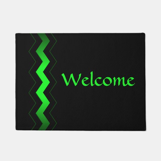 Crisp modern Green Accent Welkom Deurmat (Voorkant)