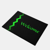 Crisp modern Green Accent Welkom Deurmat (Schuin)