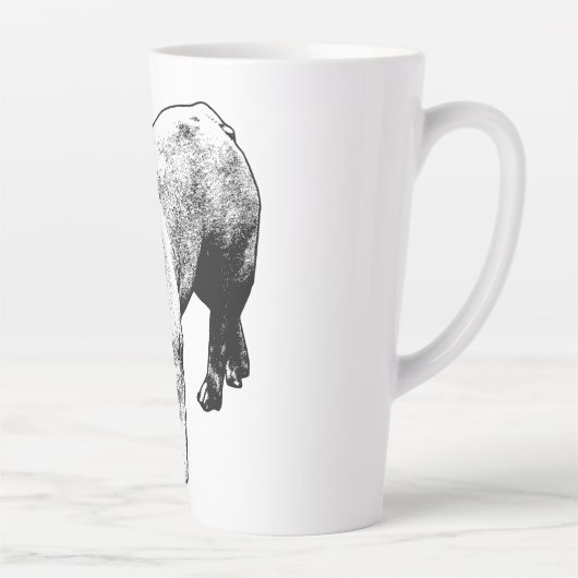 Crisp Noel Bulldog Latte Mok (Rechts)