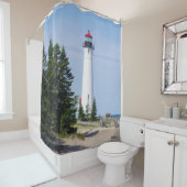 Crisp Point Lighthouse douchergordijn Douchegordijn (In situ)