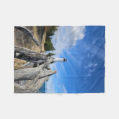 Crisp Point Lighthouse Fleece Deken (Voorkant (Horizontaal))