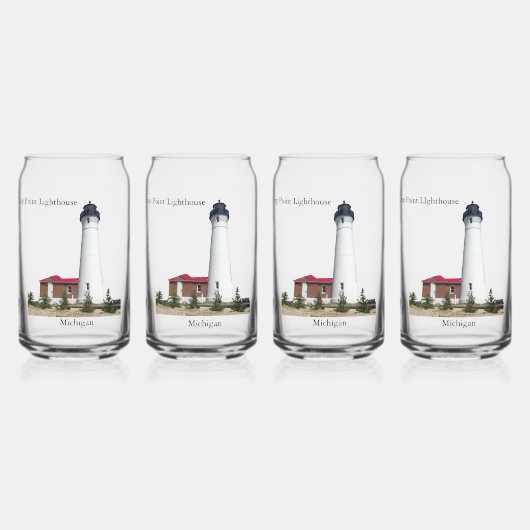 Crisp Point Lighthouse kan glas (Voorkant)
