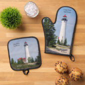 Crisp Point Lighthouse Ovenwant & Pannenlap Set (Top down)