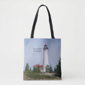 Crisp Point Lighthouse over de hele canvas tas (Voorkant)