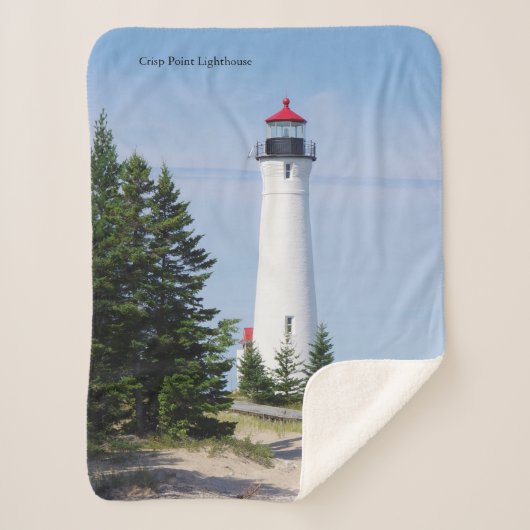 Crisp Point Lighthouse sherpa blanket Sherpa Deken (Voorkant)