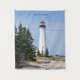 Crisp Point Lighthouse wandtapijt Wandkleed