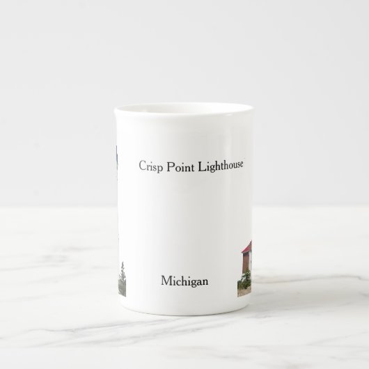Crisp Point Vuurtoren uitsnijding bot china mok (Voorkant)