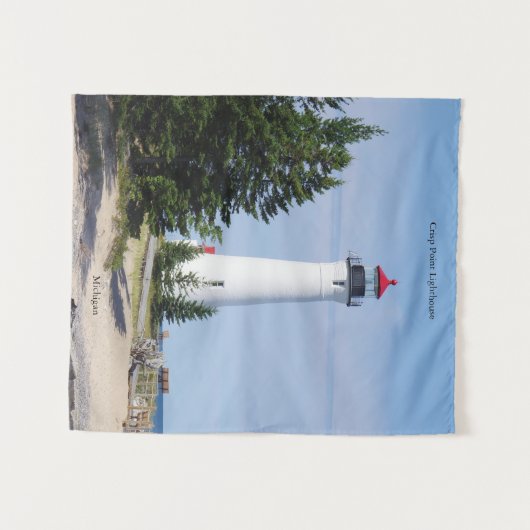 Crisp Point Vuurtoren wandtapijt Wandkleed (Voorkant (horizontaal))