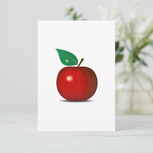 Crisp Red Apple-uitnodigingen Kaart (Staand voorkant)