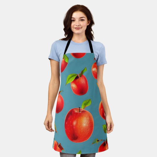 Crisp Red Apples Pattern Schort (Gedragen)