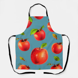 Crisp Red Apples Pattern Schort